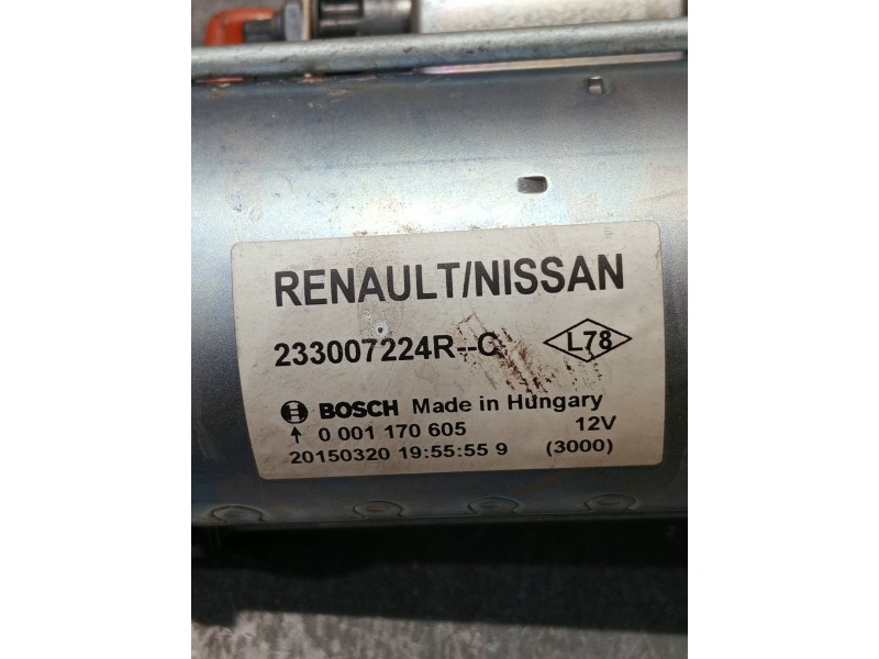 Recambio de motor arranque para nissan qashqai (j11) referencia OEM IAM 233007224R 0001170605 