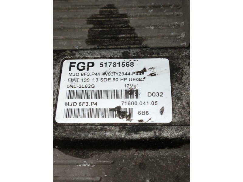 Recambio de centralita motor uce para fiat grande punto (199) referencia OEM IAM 51781568  