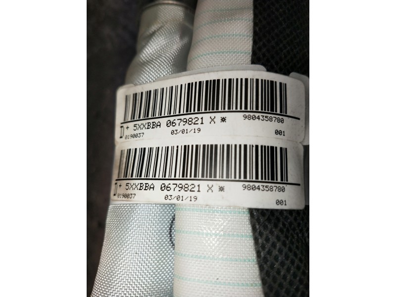 Recambio de airbag cortina delantero derecho para citroen c4 cactus referencia OEM IAM 9804358780  