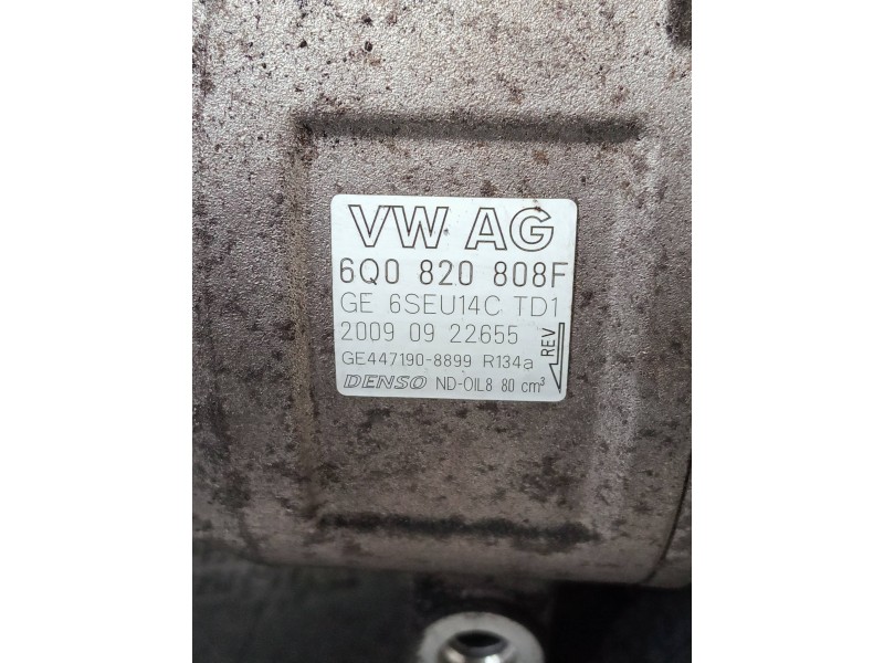 Recambio de compresor aire acondicionado para seat ibiza (6j5) referencia OEM IAM 6Q0820808F GE6SEU14CTD1 GE4471908899