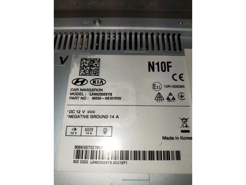 Recambio de sistema audio / radio cd para kia rio (yb) referencia OEM IAM 96550H8101FHV 906KVGT027863 