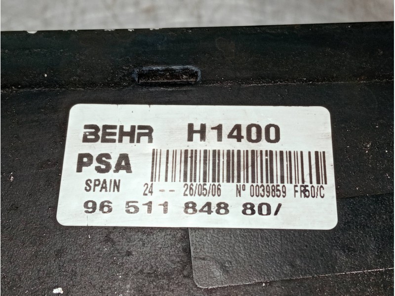 Recambio de intercooler para peugeot 207 1.6 hdi referencia OEM IAM 9651184880  