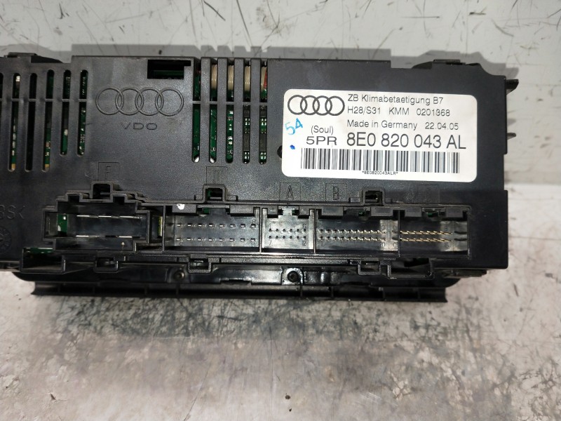 Recambio de mando calefaccion / aire acondicionado para audi a4 berlina (8e) referencia OEM IAM 8E0820043AL  