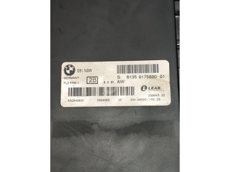 Recambio de modulo electronico para bmw serie 1 berlina (e81/e87) referencia OEM IAM 6135917565001 5323408G1 0889063