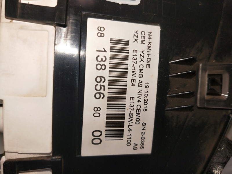 Recambio de cuadro instrumentos para peugeot 2008 (--.2013) referencia OEM IAM 9810204880 9813865680 