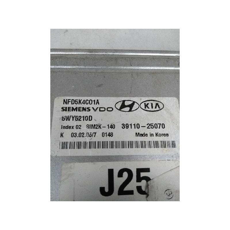 Recambio de centralita motor uce para hyundai sonata (nf) 2.4 style referencia OEM IAM 3911025070 5WY5210D NFD5K4C01A SIM2K140