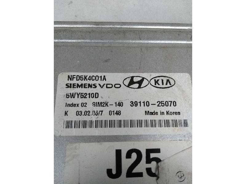 Recambio de centralita motor uce para hyundai sonata (nf) 2.4 style referencia OEM IAM 3911025070 5WY5210D NFD5K4C01A SIM2K140