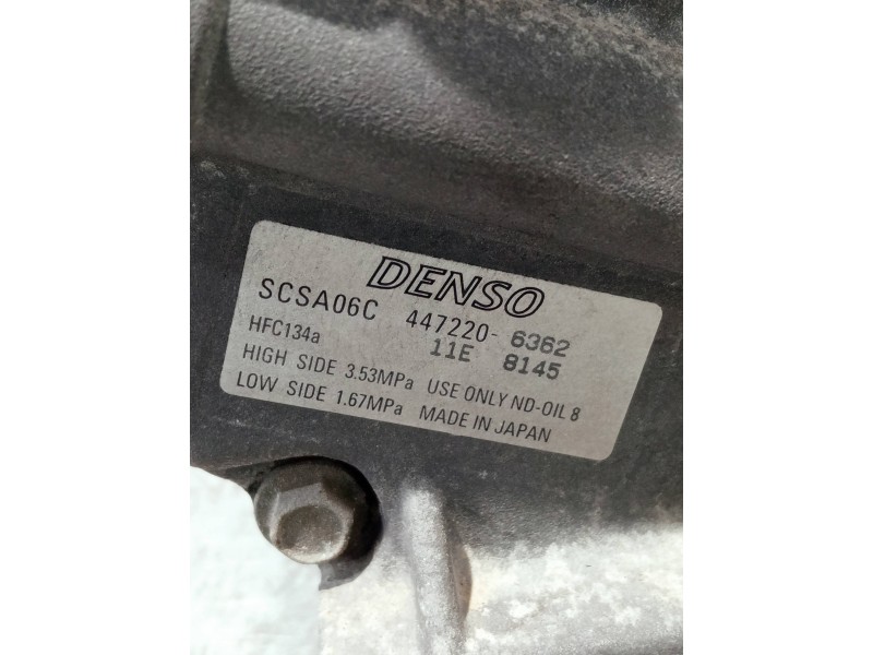 Recambio de compresor aire acondicionado para toyota corolla (e12) referencia OEM IAM 4472206362 SCSA06C 
