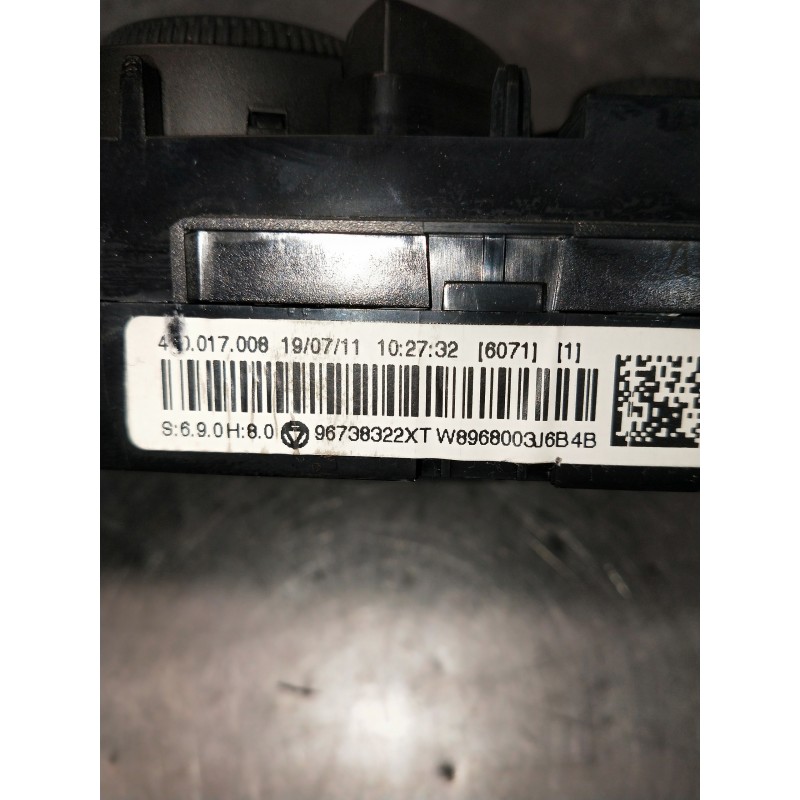 Recambio de mando calefaccion / aire acondicionado para peugeot 3008 referencia OEM IAM 96738322XT  