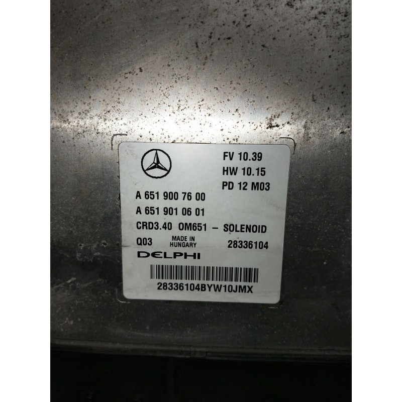 Recambio de centralita motor uce para mercedes clase b (w246) b 180 cdi be (246.200) referencia OEM IAM A6519007600 28336104 A65