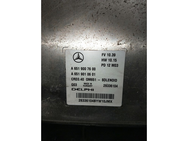 Recambio de centralita motor uce para mercedes clase b (w246) b 180 cdi be (246.200) referencia OEM IAM A6519007600 28336104 A65