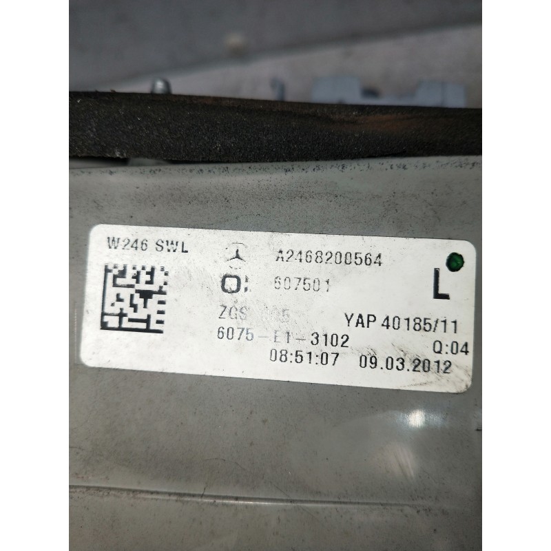 Recambio de piloto trasero izquierdo para mercedes clase b (w246) b 180 cdi be (246.200) referencia OEM IAM A2468200564 607501 