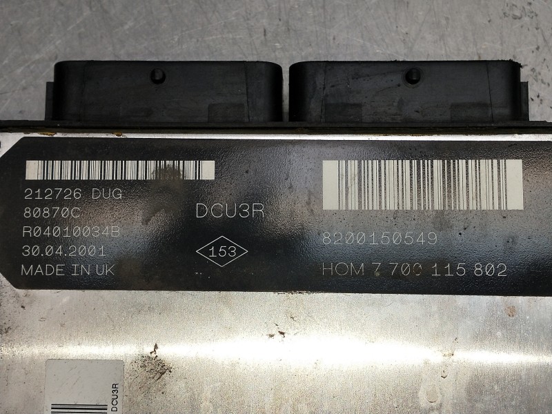 Recambio de centralita motor uce para renault kangoo (f/kc0) referencia OEM IAM 8200150549 212726 