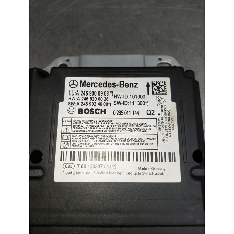 Recambio de kit airbag para mercedes clase b (w246) b 180 cdi be (246.200) referencia OEM IAM A2469000903 0285011144 A2469034600