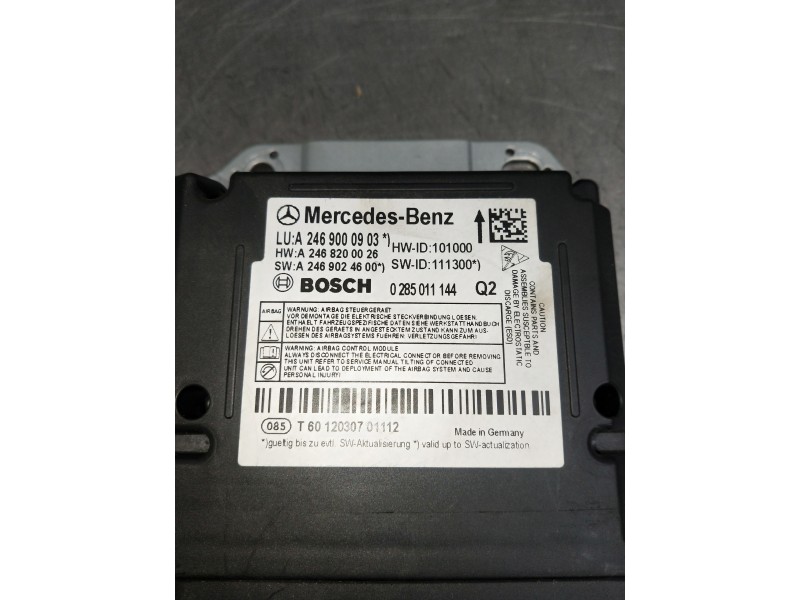Recambio de kit airbag para mercedes clase b (w246) b 180 cdi be (246.200) referencia OEM IAM A2469000903 0285011144 A2469034600