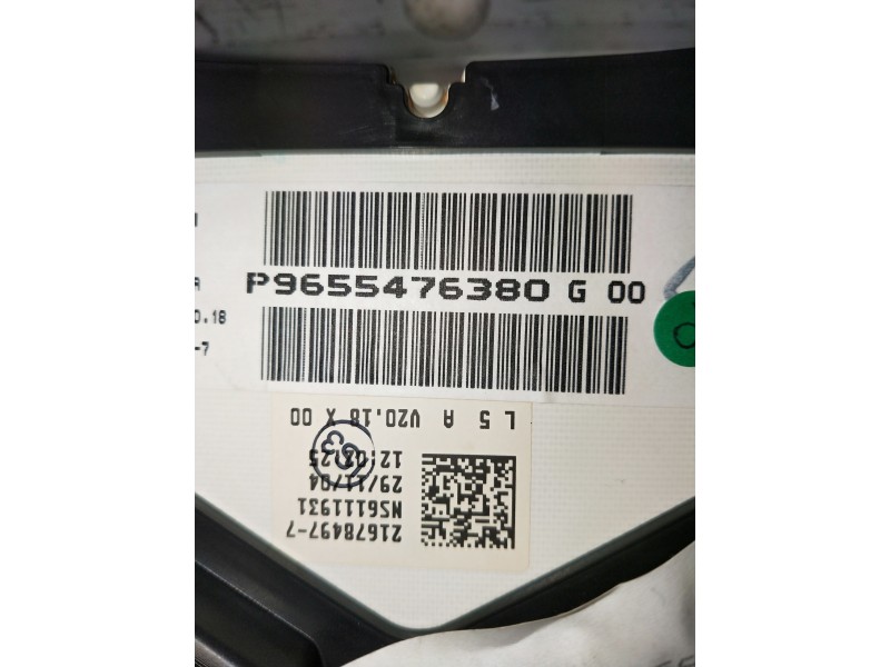 Recambio de cuadro instrumentos para peugeot 307 (s1) referencia OEM IAM P9655476380  