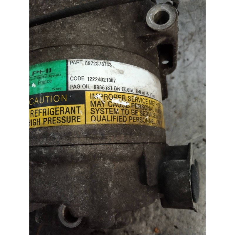 Recambio de compresor aire acondicionado para honda civic berlina 5 (eu7/8) 1.7 ctdi ls referencia OEM IAM 8972878763 6561829 