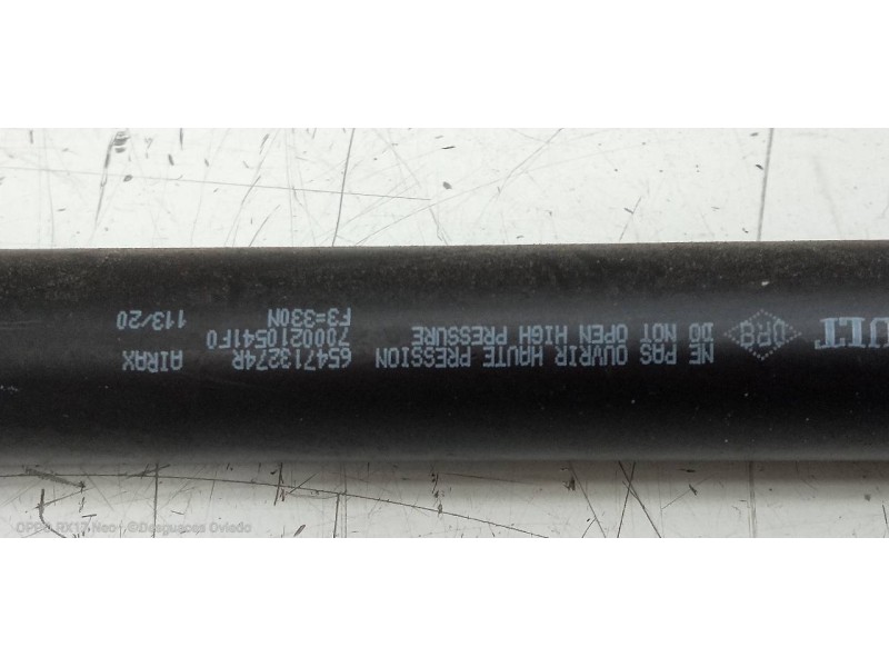 Recambio de amortiguadores capo para dacia sandero comfort referencia OEM IAM 654713274R 7000210541F0 