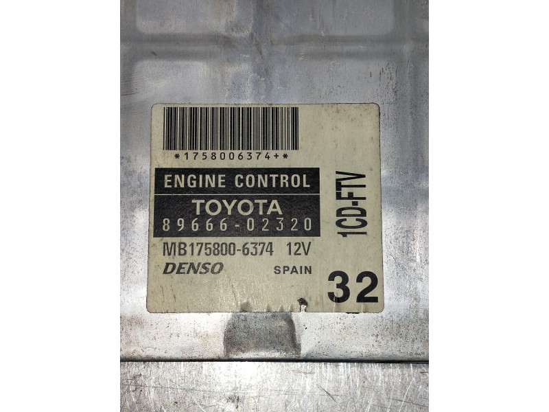 Recambio de centralita motor uce para toyota corolla (e12) referencia OEM IAM 8966602320 MB1758006374 