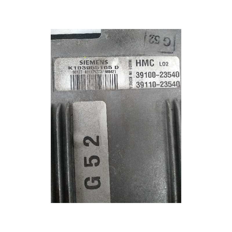 Recambio de centralita motor uce para hyundai coupe (rd) 2.0 16v cat referencia OEM IAM K103955165D 3910023540 3911023540 G52 Recambio de centralita motor uce para hyundai coupe (rd) 2.0 16v cat referencia OEM IAM K103955165D 3910023540 3911023540 G52