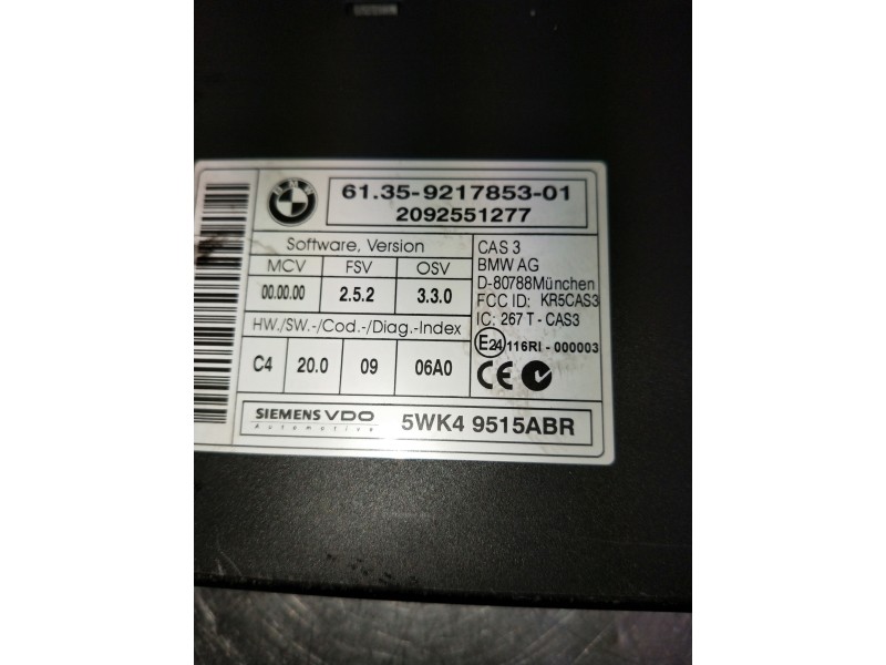 Recambio de modulo electronico para bmw serie 1 berlina (e81/e87) referencia OEM IAM  5WK49515A 