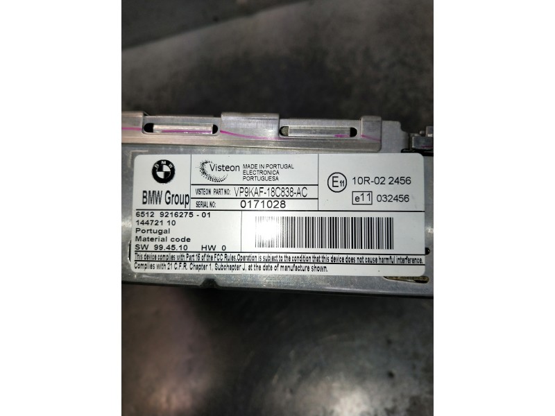 Recambio de sistema audio / radio cd para bmw serie 1 berlina (e81/e87) referencia OEM IAM 651292127501 14472110 