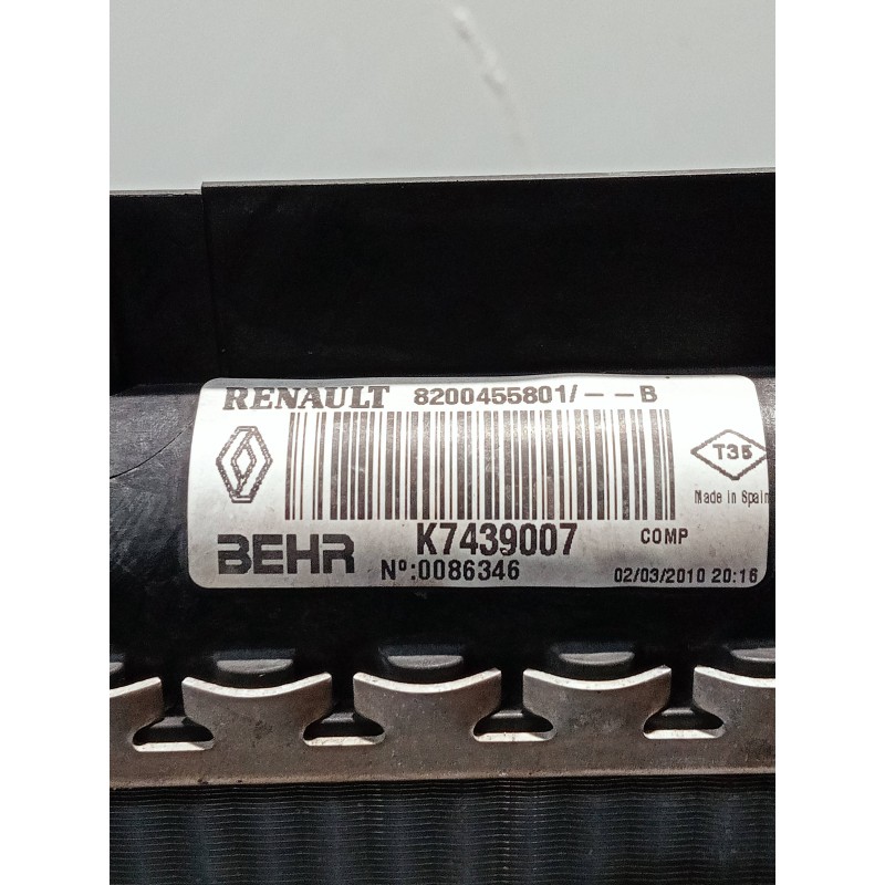 Recambio de radiador agua para renault kangoo (f/kc0) referencia OEM IAM 8200455801 K7439007 