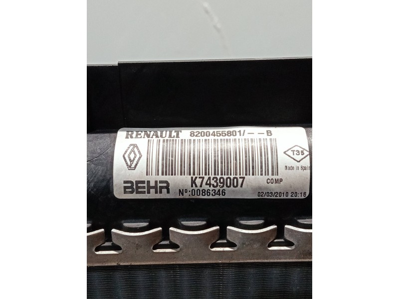 Recambio de radiador agua para renault kangoo (f/kc0) referencia OEM IAM 8200455801 K7439007 