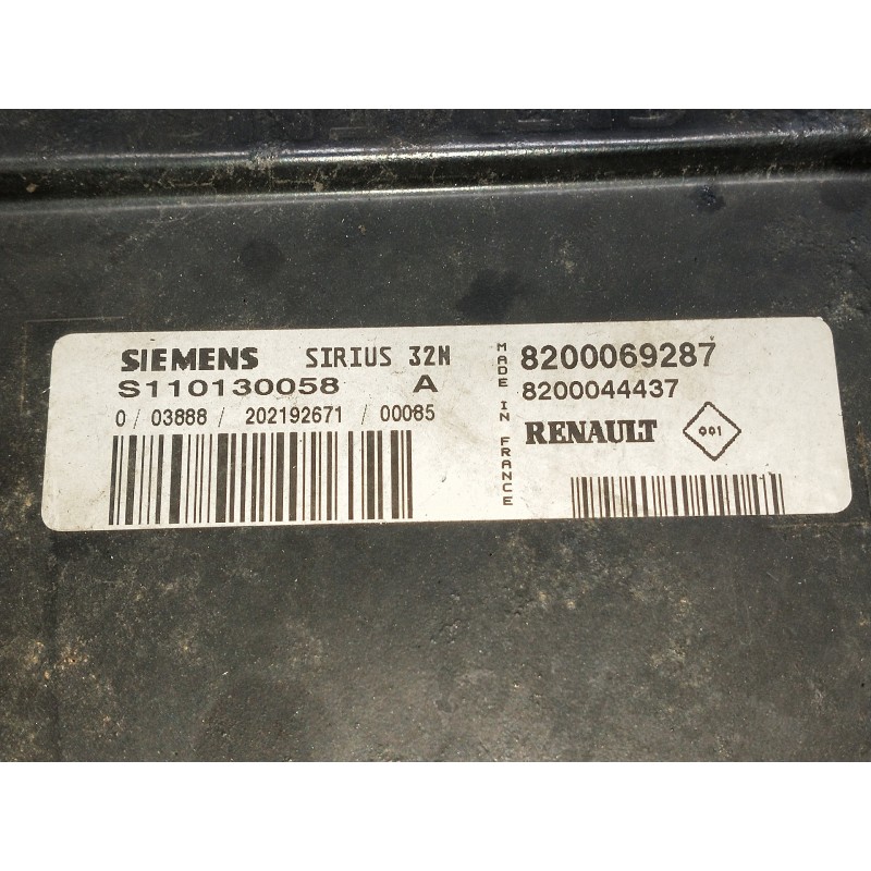 Recambio de centralita motor uce para renault clio ii fase i (b/cbo) 1.4 alize referencia OEM IAM 8200069287 S110130058 