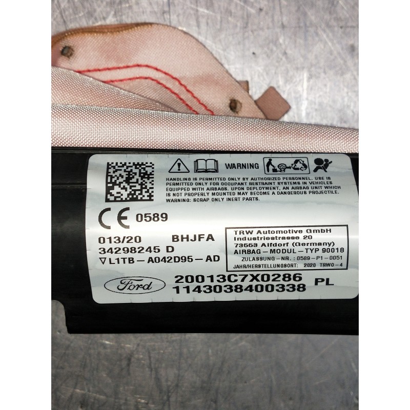 Recambio de airbag cortina delantero izquierdo para ford puma referencia OEM IAM 34298245D 20013C7X0286 1143038400338