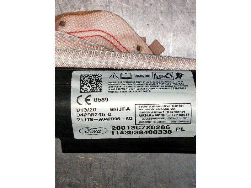 Recambio de airbag cortina delantero izquierdo para ford puma referencia OEM IAM 34298245D 20013C7X0286 1143038400338