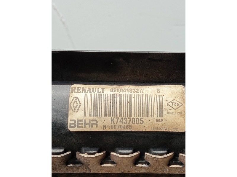Recambio de radiador agua para renault kangoo referencia OEM IAM 8200418327 K7437005 