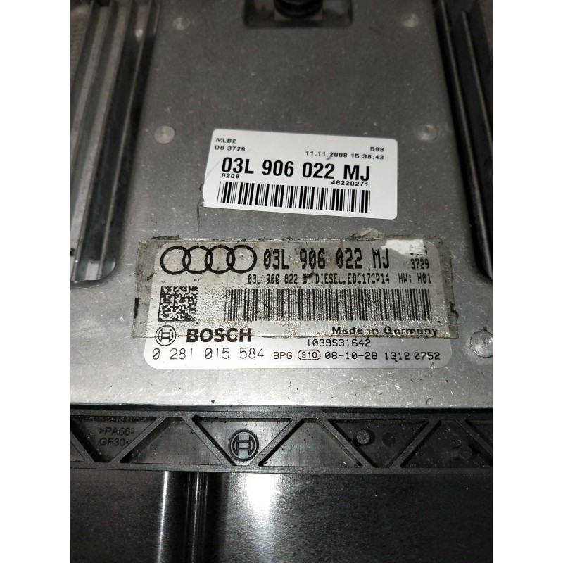 Recambio de centralita motor uce para audi a4 avant (8k5) (2008) referencia OEM IAM 0281015584 03L906022MJ 