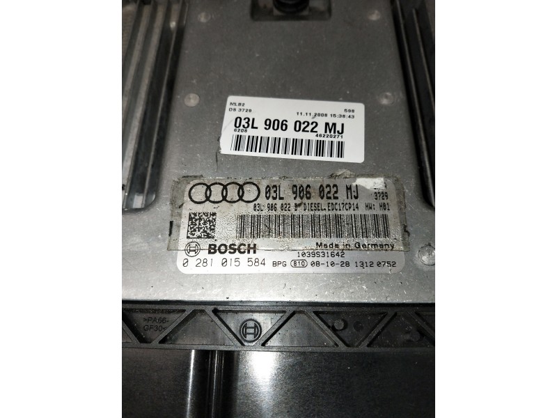Recambio de centralita motor uce para audi a4 avant (8k5) (2008) referencia OEM IAM 0281015584 03L906022MJ 