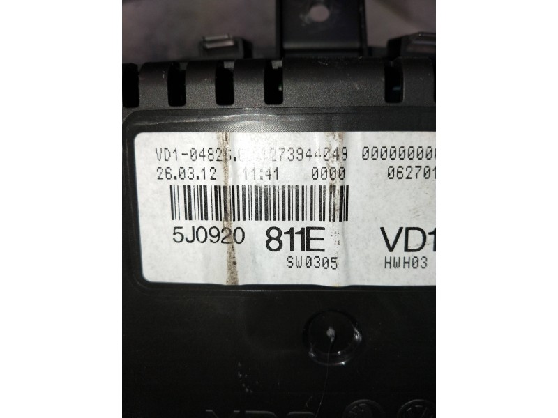 Recambio de cuadro instrumentos para skoda fabia (5j2 ) referencia OEM IAM 5J0920811E A2C53425973 A2C53357612