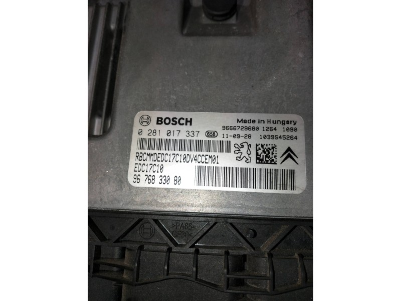 Recambio de centralita motor uce para citroen c3 referencia OEM IAM 0281017337 9676833080 9666729680