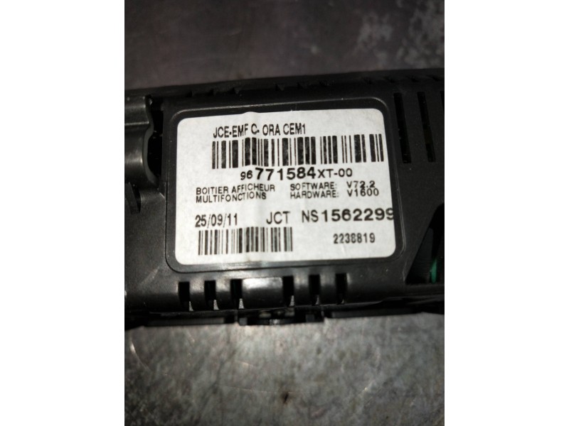Recambio de pantalla multifuncion para citroen c3 referencia OEM IAM 96771584XT 1562299 