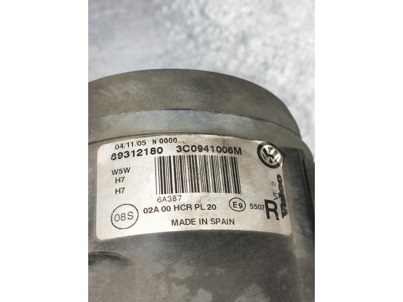 Recambio de faro derecho para volkswagen passat berlina (3c2) referencia OEM IAM 3C0941006M 89312180 