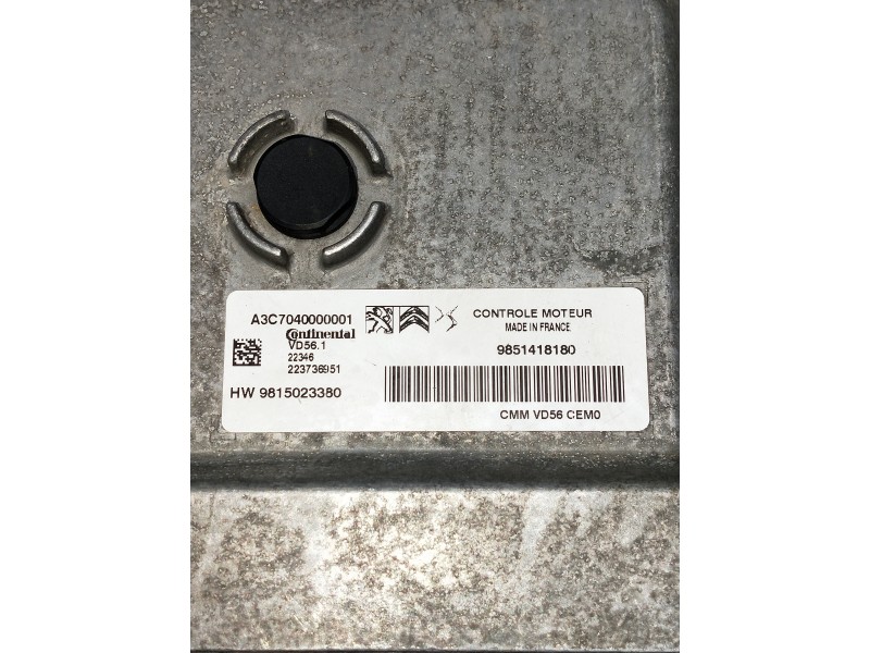 Recambio de centralita motor uce para opel corsa f referencia OEM IAM 9851418180 A3C7040000001 9815023380