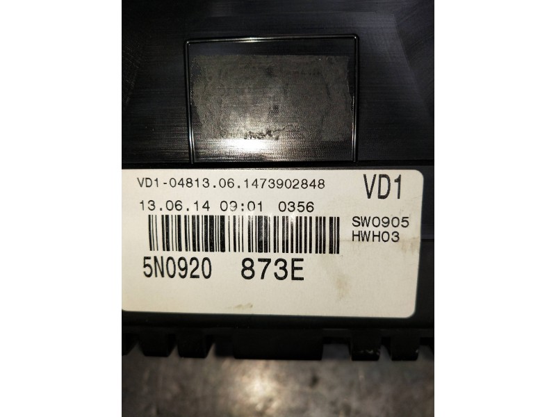 Recambio de cuadro instrumentos para volkswagen tiguan (5n2) referencia OEM IAM 5N0920873E  