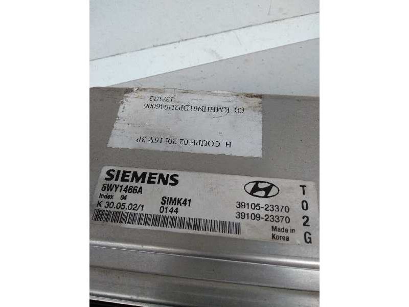 Recambio de centralita motor uce para hyundai coupe (gk) 2.0 16v cat referencia OEM IAM 5WY1466A 3910523370 T02G 3910923370 SIMK