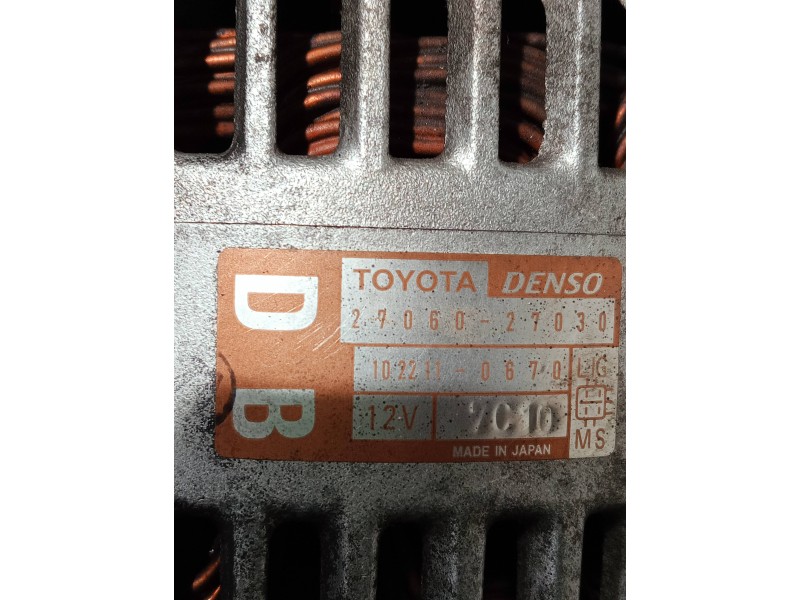 Recambio de alternador para toyota avensis berlina (t 22) referencia OEM IAM 2706027030 1022110670 