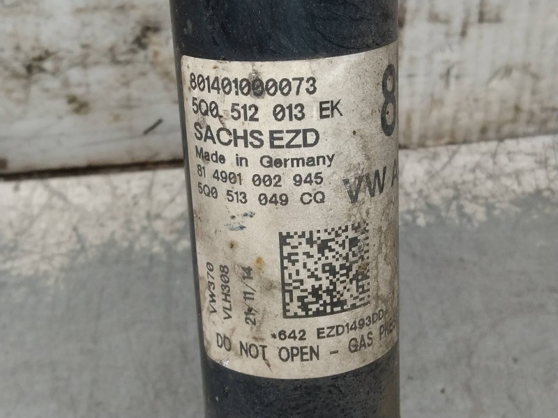 Recambio de amortiguador trasero derecho para volkswagen golf vii lim. advance bluemotion referencia OEM IAM 5Q0512013EK  