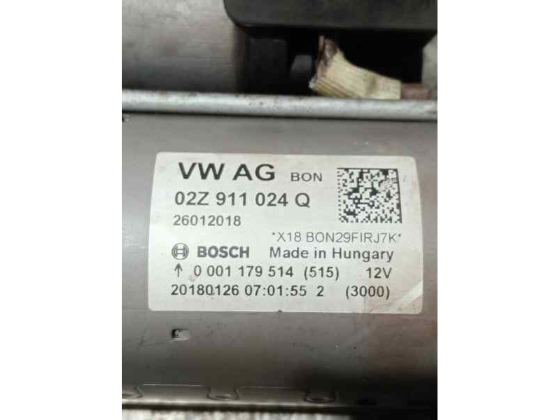 Recambio de motor arranque para seat leon sc (5f5) referencia OEM IAM 02Z911024Q  
