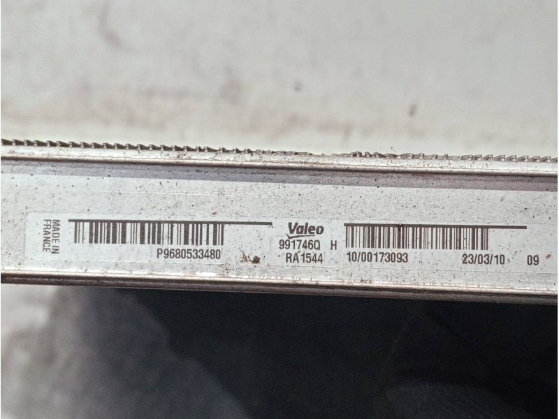 Recambio de radiador agua para peugeot 308 referencia OEM IAM P9680533480 991746Q 