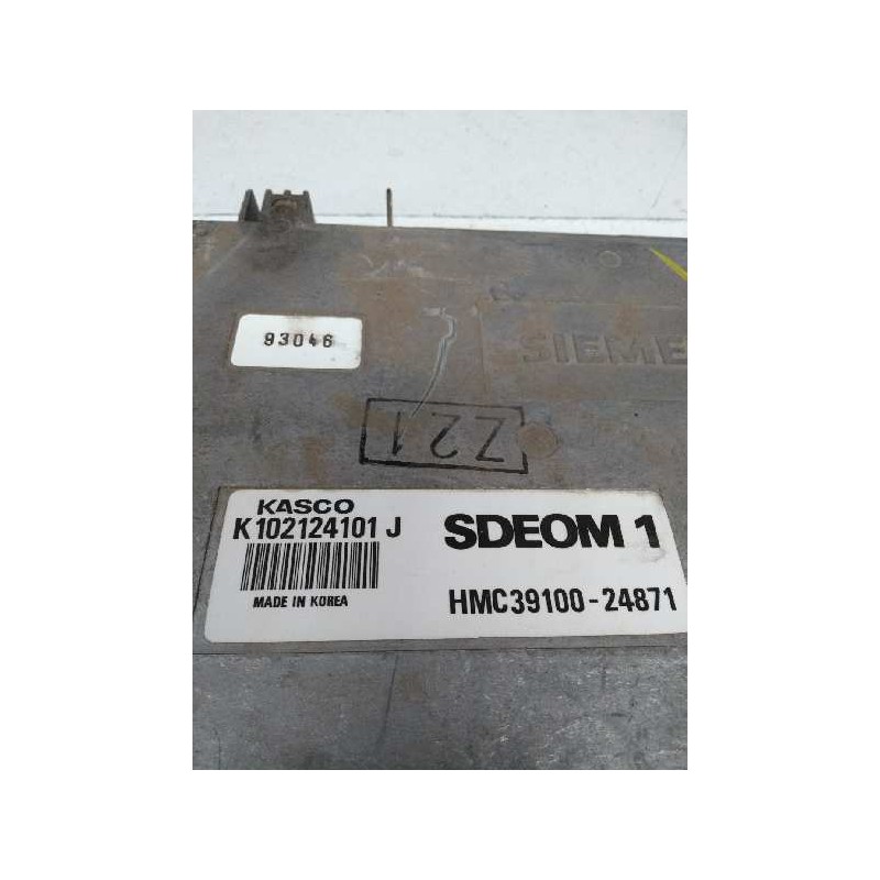 Recambio de centralita motor uce para hyundai pony (x2) 1.5 cat referencia OEM IAM K102124101J HMC3910024871 SDEOM1