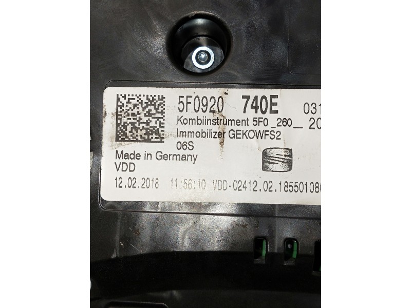 Recambio de cuadro instrumentos para seat leon sc (5f5) referencia OEM IAM 5F0920740E  