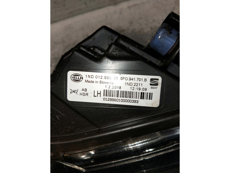 Recambio de faro antiniebla izquierdo para seat leon sc (5f5) referencia OEM IAM 5FO941701B 1ND01299601 