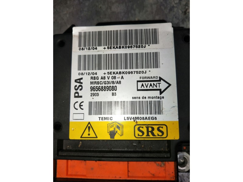 Recambio de centralita airbag para citroen c3 pluriel referencia OEM IAM 9856889080   Recambio de centralita airbag para citroen c3 pluriel referencia OEM IAM 9856889080