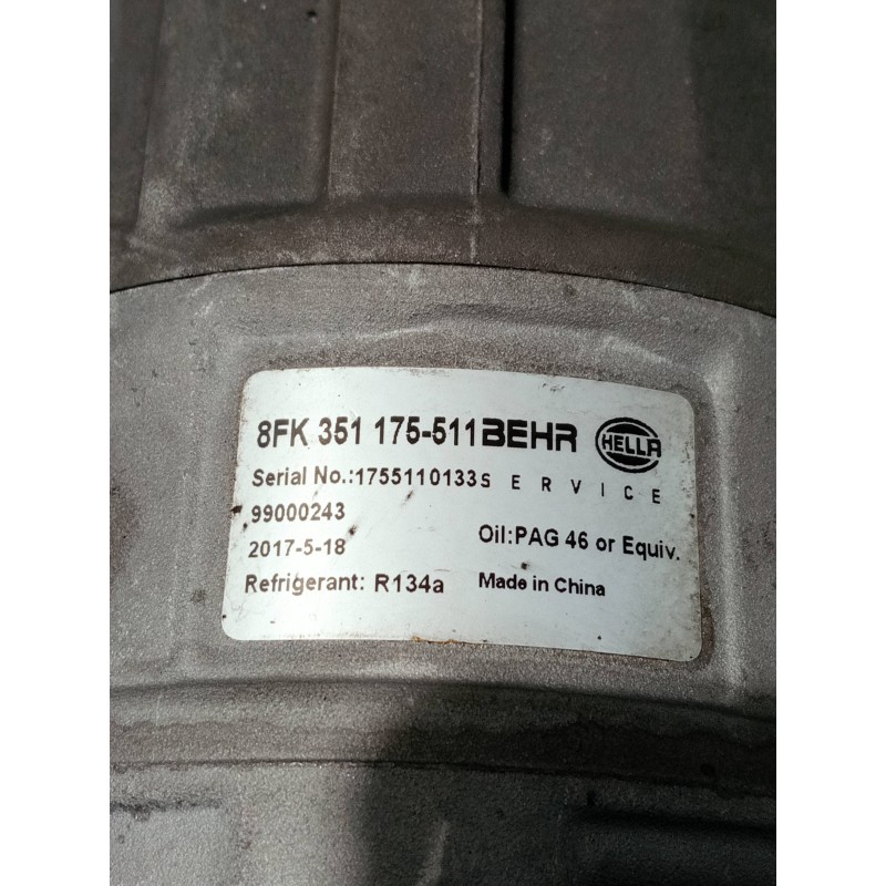 Recambio de compresor aire acondicionado para mercedes clase e (w210) berlina referencia OEM IAM 8FK351175511 99000243 